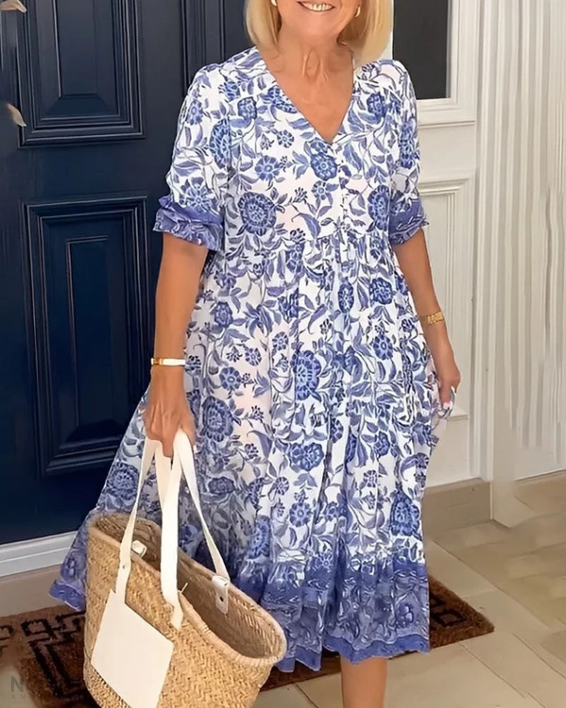 ARIA – Sophisticated Floral Dress for Spring & Summer