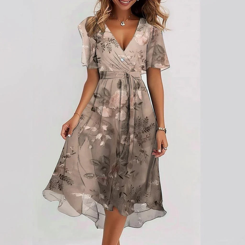 Liza – Colorburst Abstract Elegance Dress