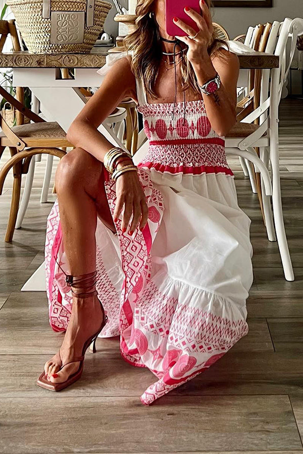 Farah – Flowy Bohemian Summer Maxi Dress