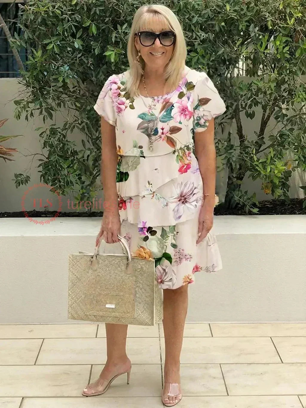 MARVELLE – Garden Bloom Ruffle Dress