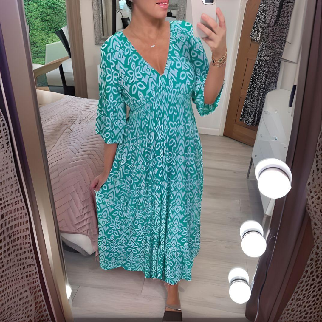 Isabella – Boho Chic Printed Dress