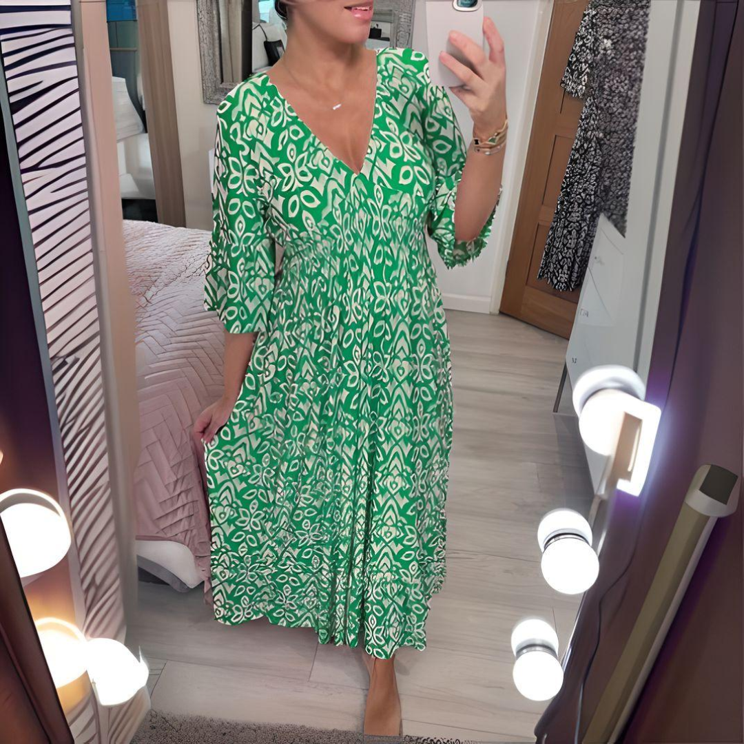 Isabella – Boho Chic Printed Dress