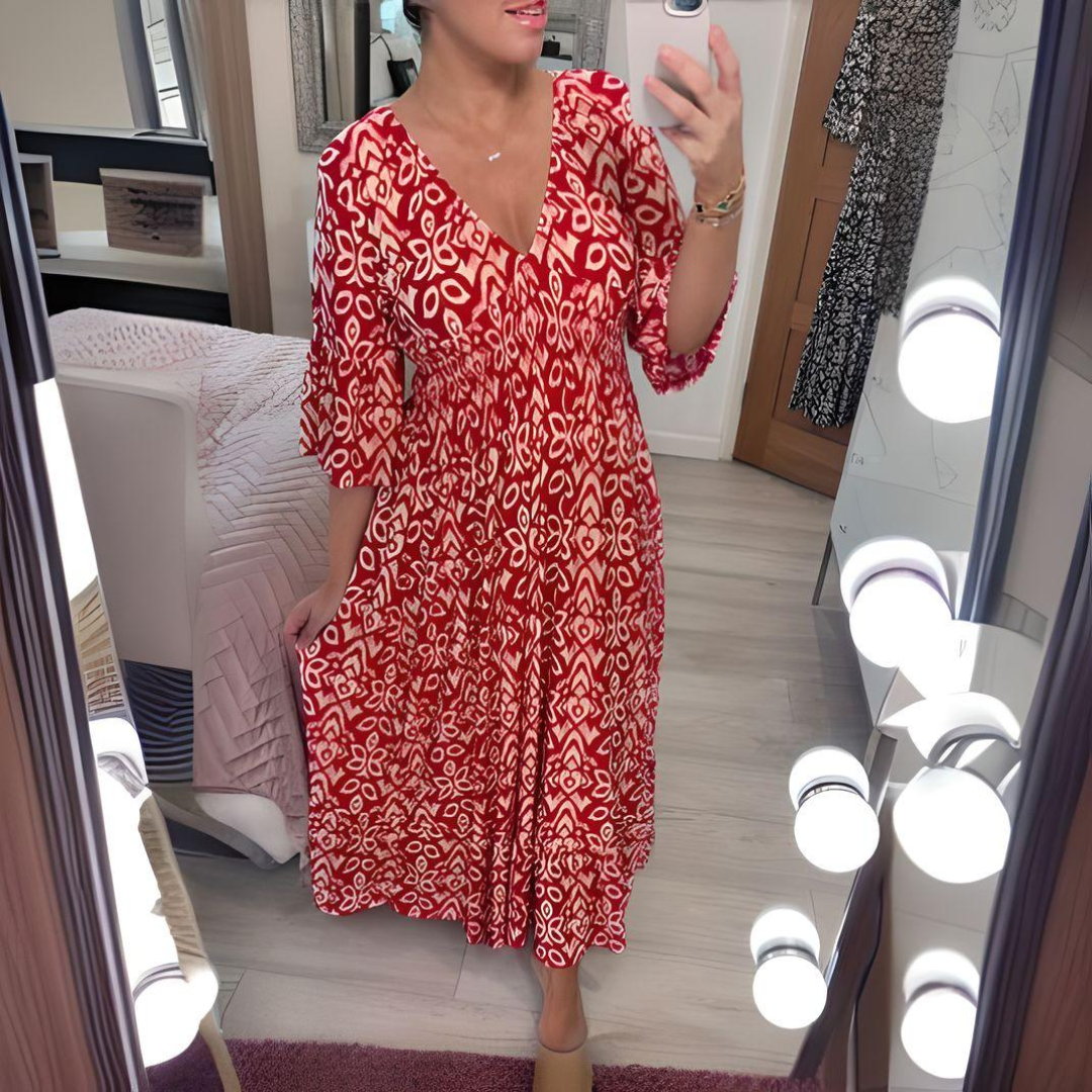 Isabella – Boho Chic Printed Dress