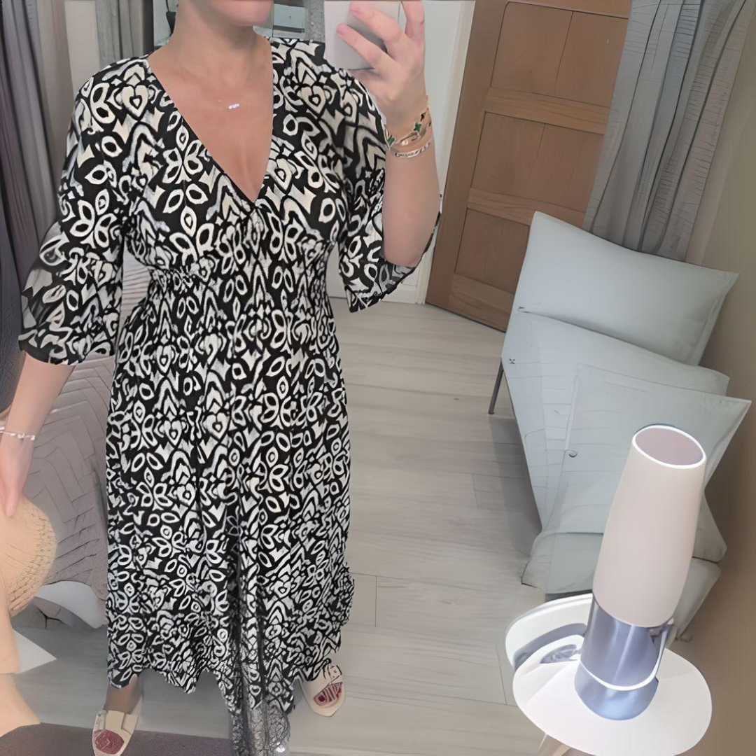 Isabella – Boho Chic Printed Dress
