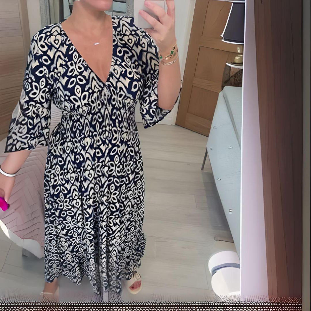 Isabella – Boho Chic Printed Dress