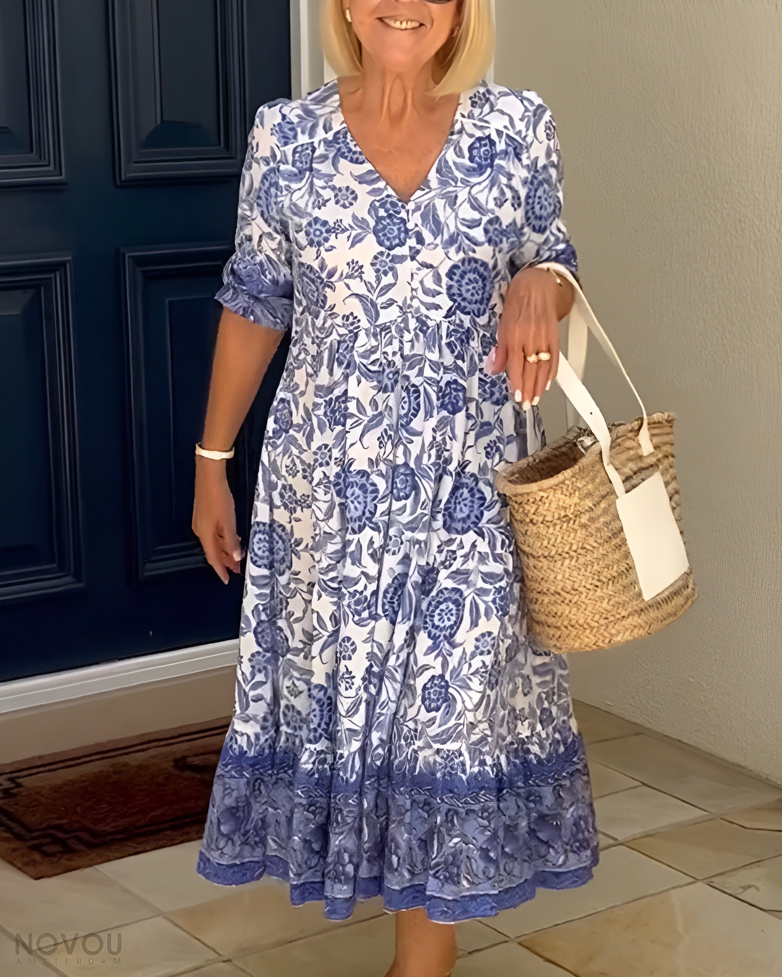 ARIA – Sophisticated Floral Dress for Spring & Summer